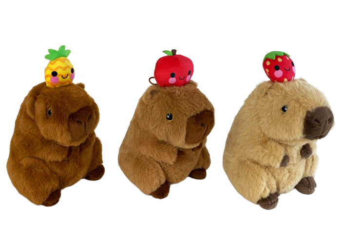 (Mis 8+) CAPIBARA con frutto in testa –  Peluche 60cm 3ass…x4